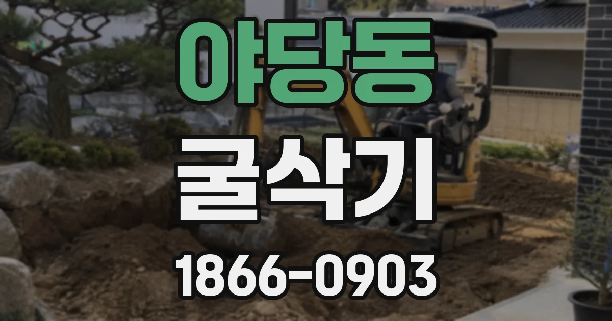 야당동 굴삭기