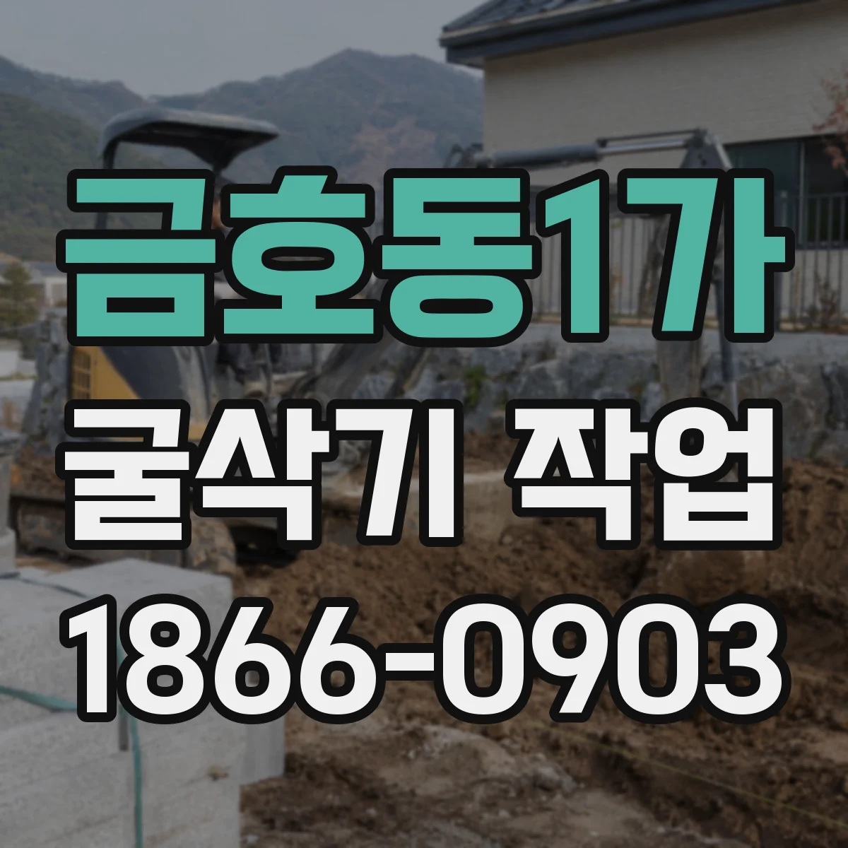 금호동1가 굴삭기 작업