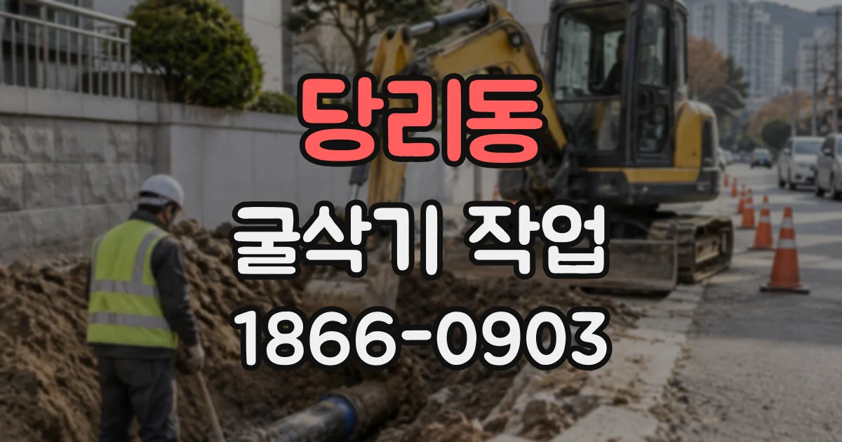 당리동 굴삭기작업