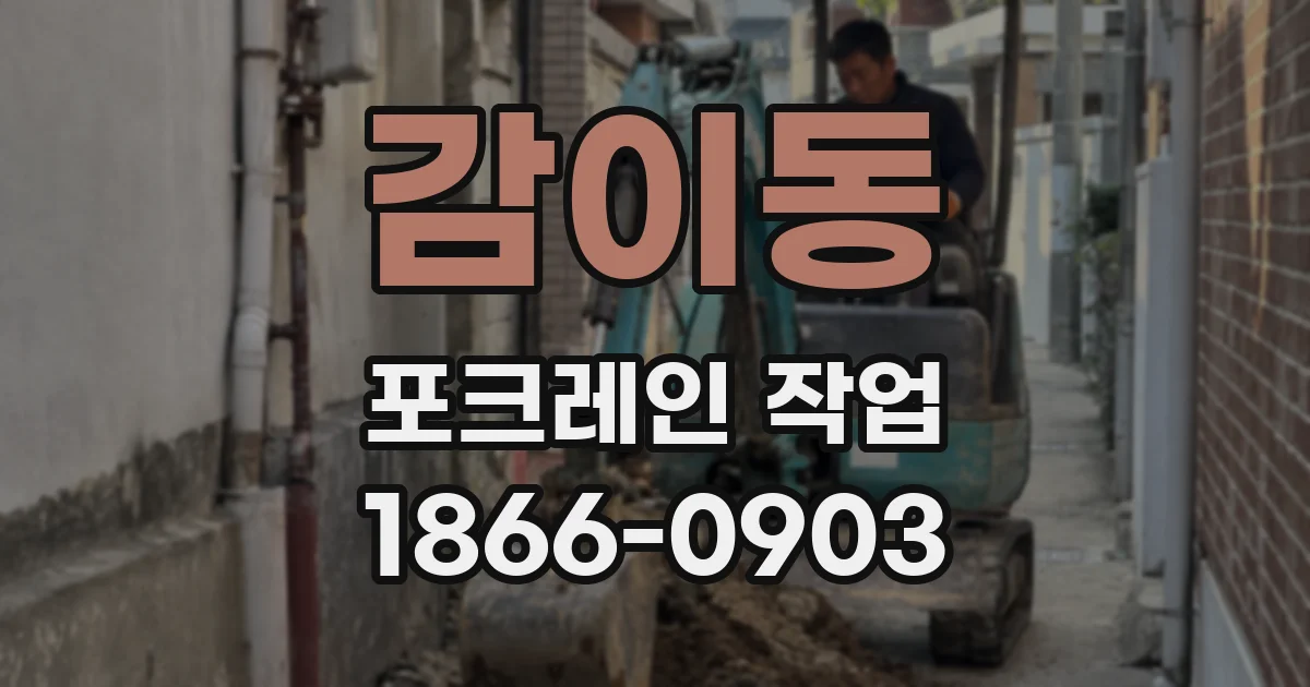 감이동 포크레인 작업
