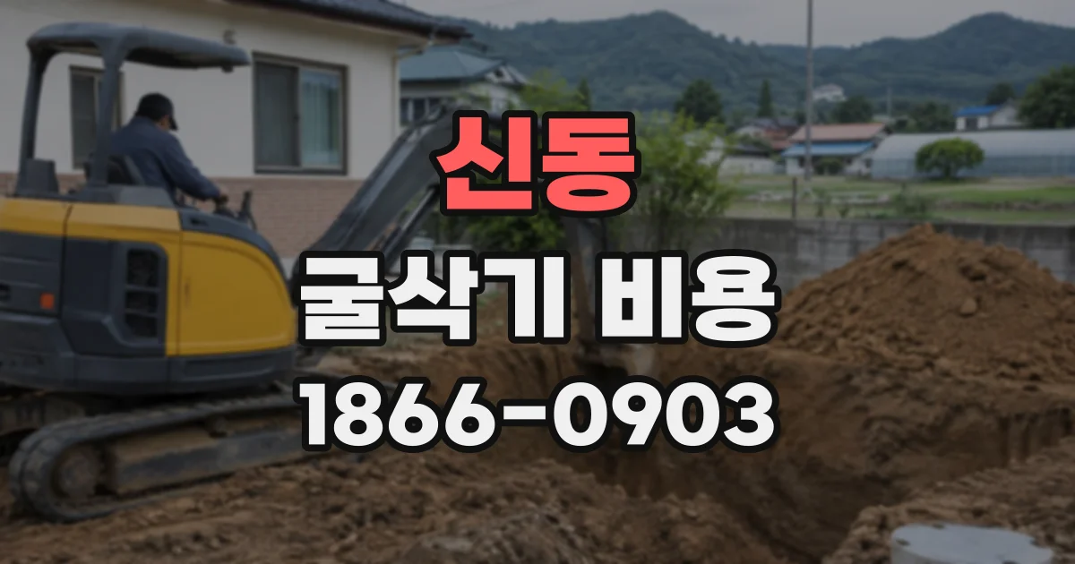 신동 굴삭기비용