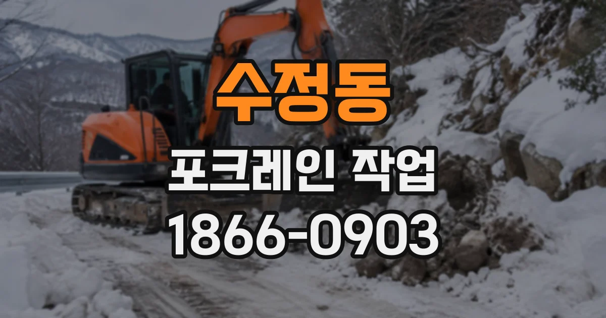수정동 포크레인작업