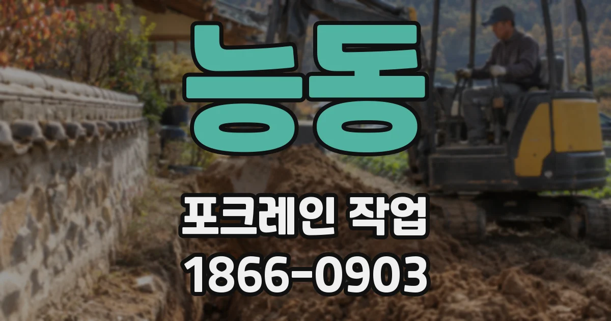능동 포크레인 작업