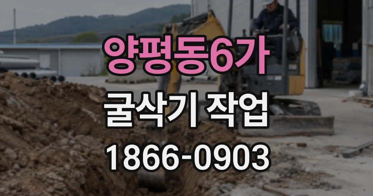 양평동6가 굴삭기 작업