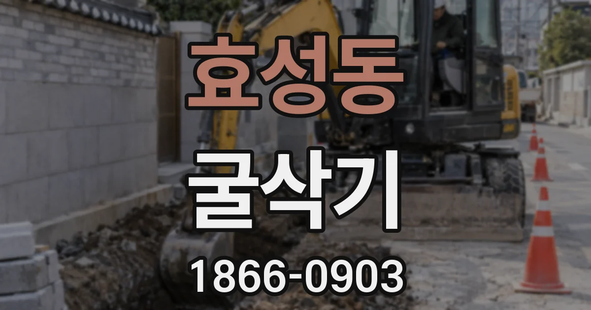 효성동 굴삭기