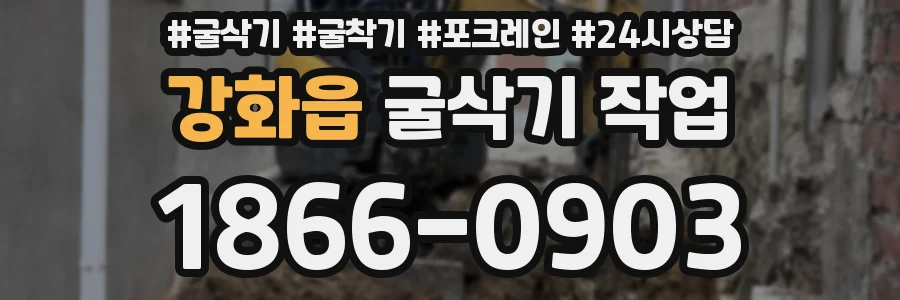 강화읍 굴삭기 작업
