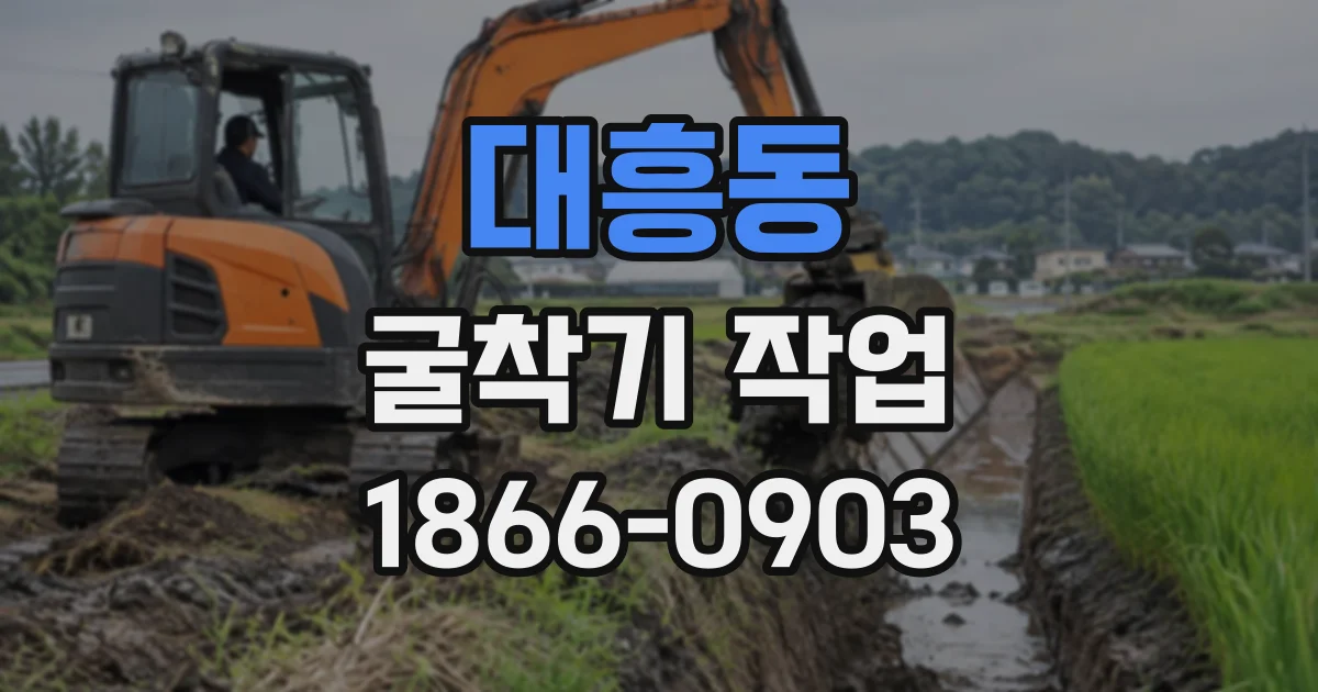 대흥동 굴착기작업