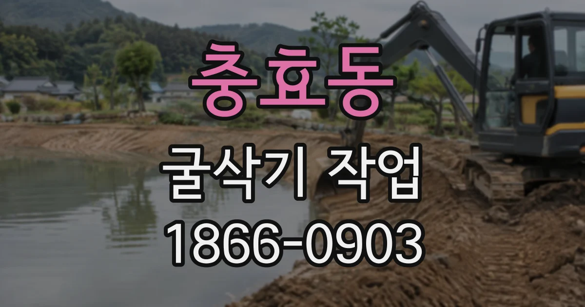 충효동 굴삭기작업
