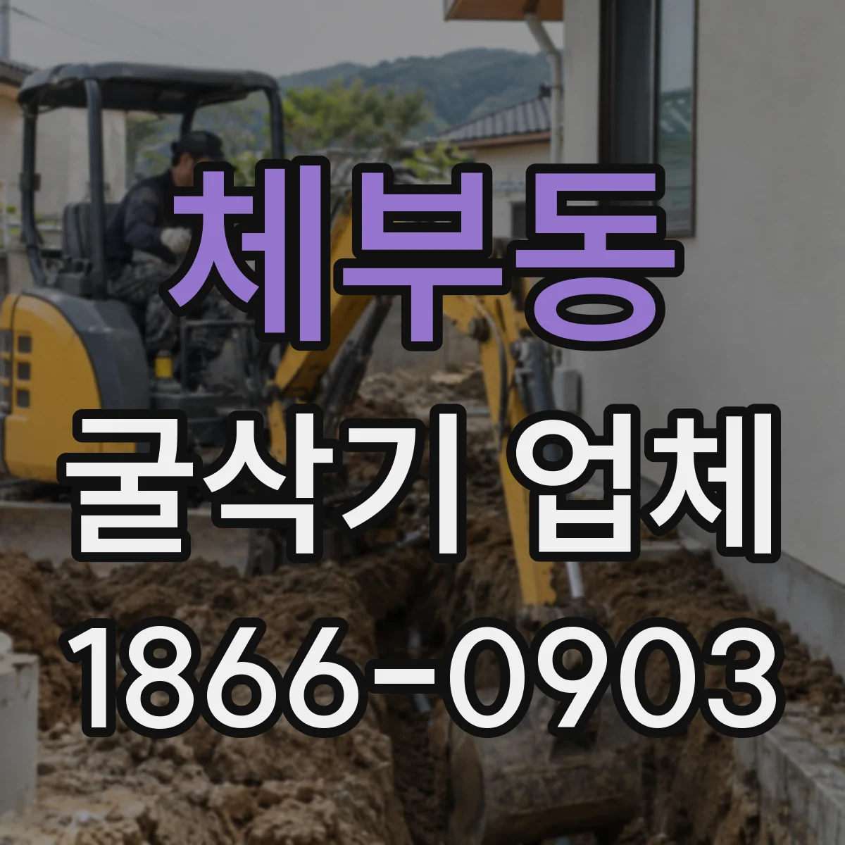 체부동 굴삭기 업체