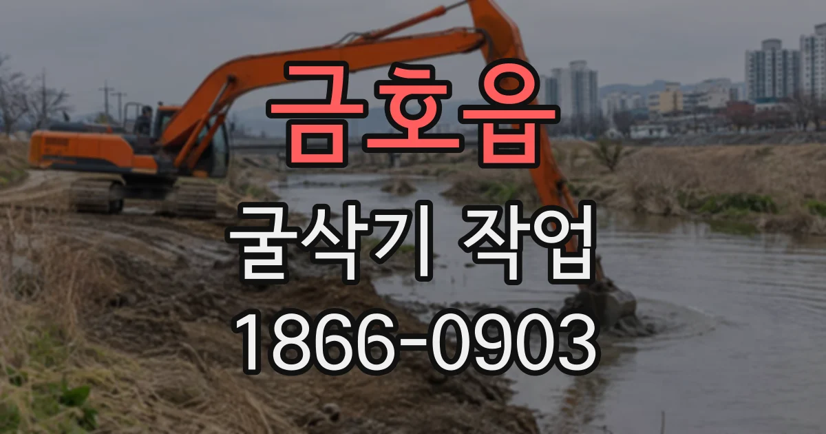 금호읍 굴삭기작업