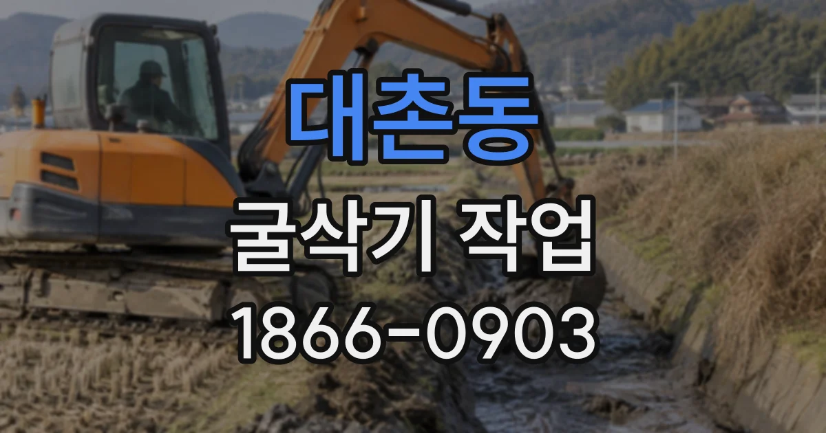 대촌동 굴삭기작업