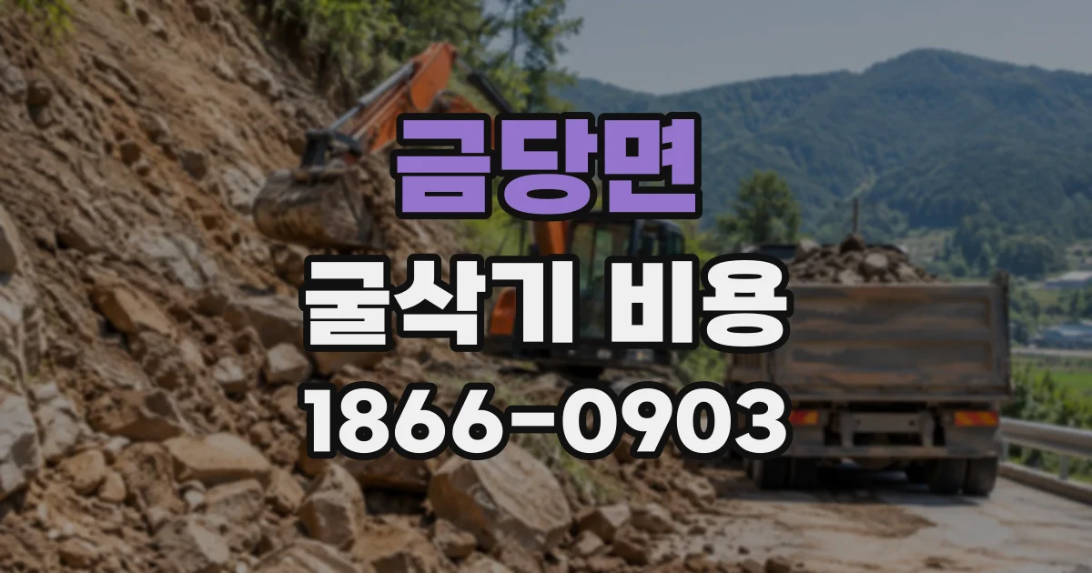 금당면 굴삭기비용