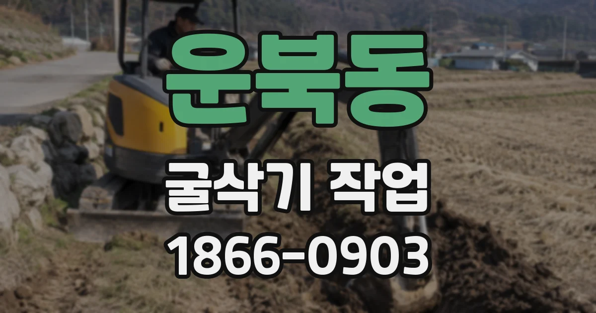 운북동 굴삭기 작업