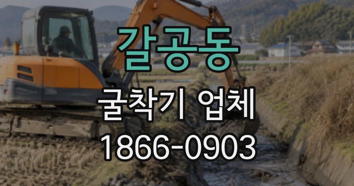 갈공동 굴착기업체