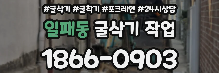 일패동 굴삭기 작업