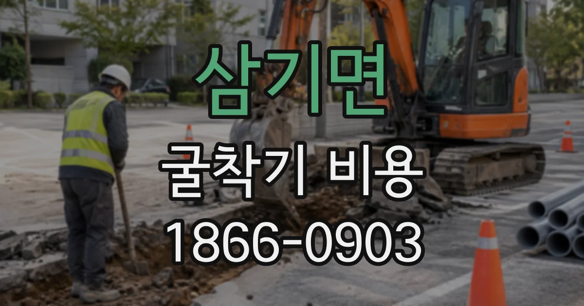 삼기면 굴착기비용