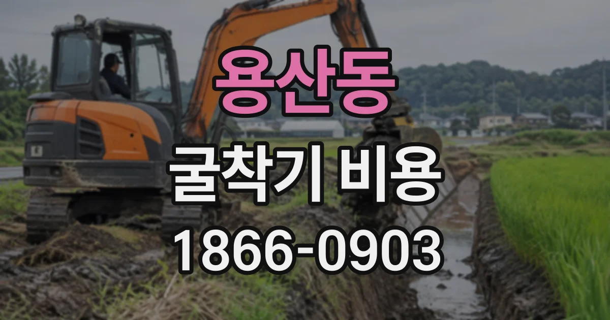 용산동 굴착기비용