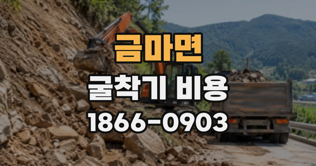 금마면 굴착기비용
