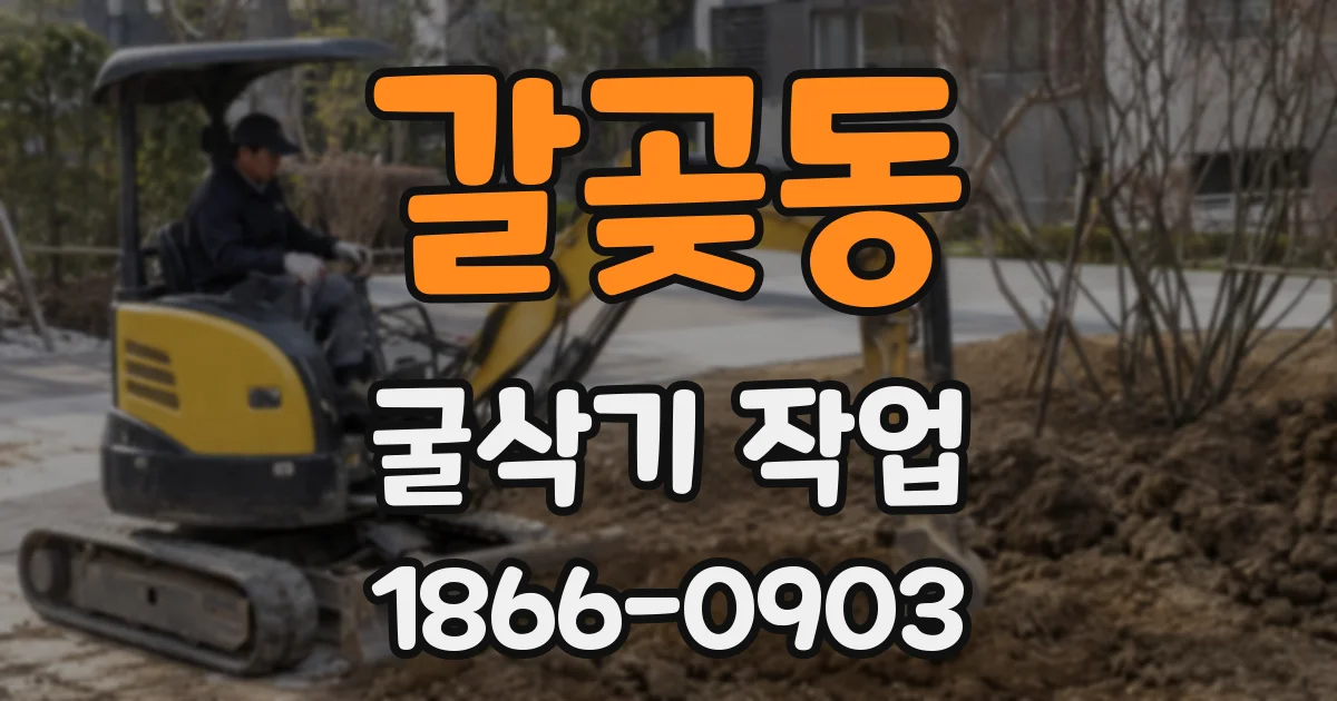 갈곶동 굴삭기 작업