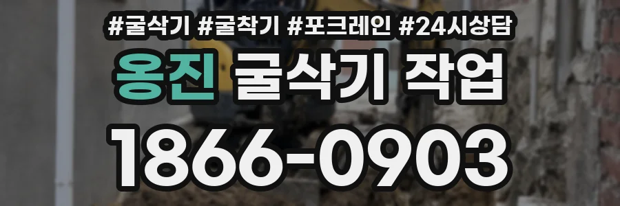 옹진 굴삭기 작업