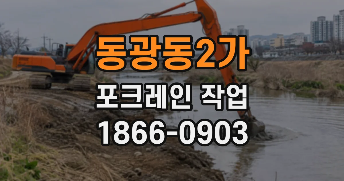 동광동2가 포크레인작업