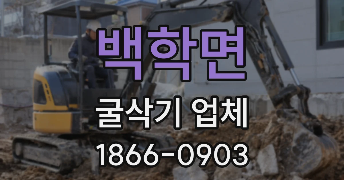 백학면 굴삭기 업체