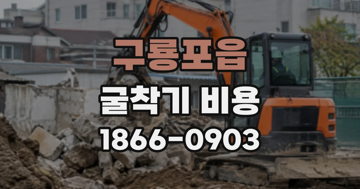 구룡포읍 굴착기비용