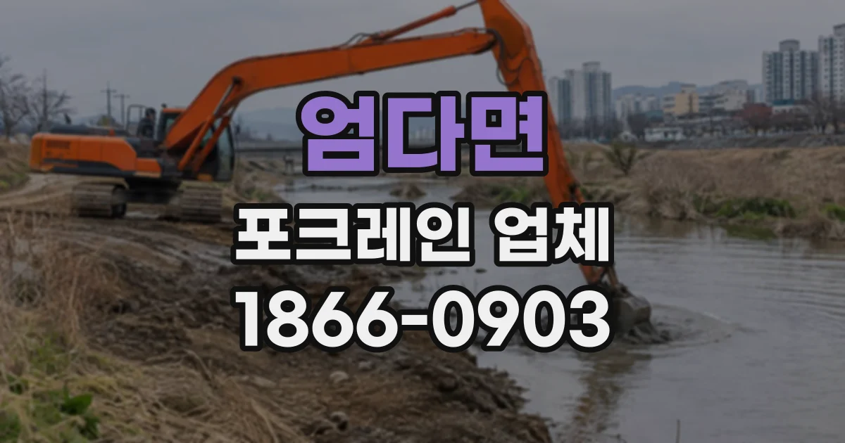 엄다면 포크레인업체