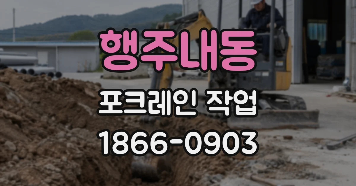 행주내동 포크레인 작업