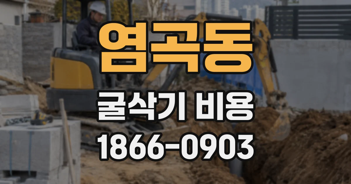 염곡동 굴삭기 비용