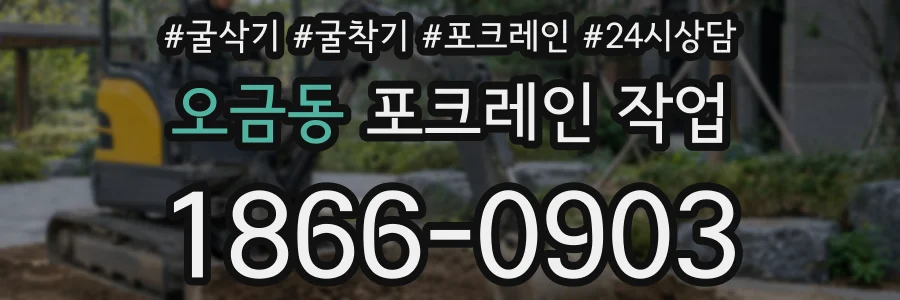 오금동 포크레인 작업
