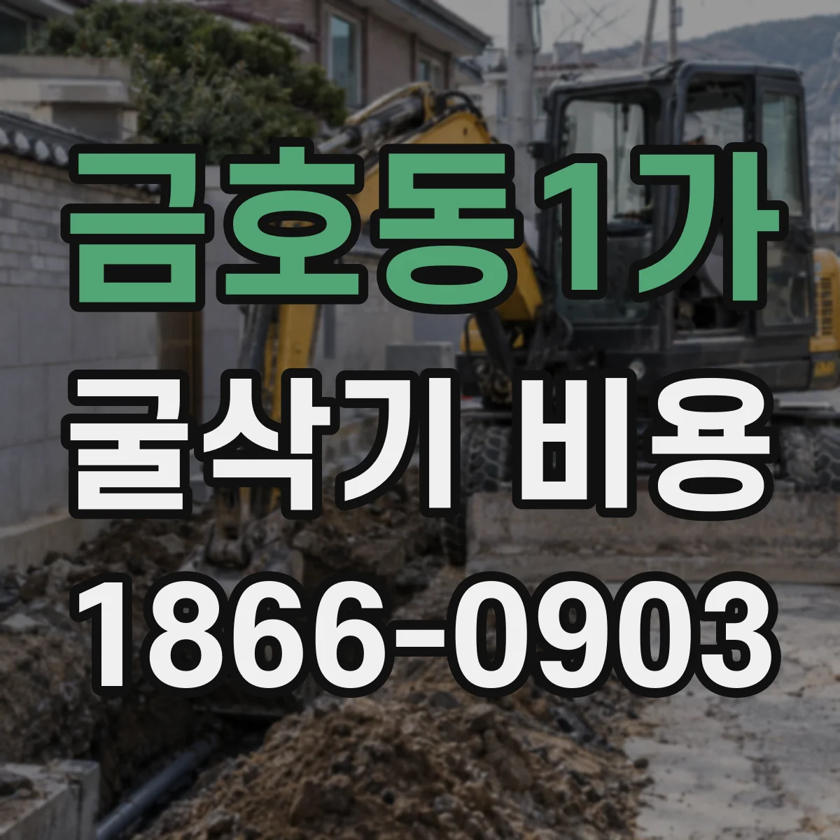 금호동1가 굴삭기 비용