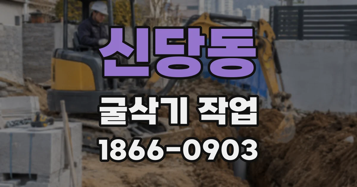 신당동 굴삭기 작업
