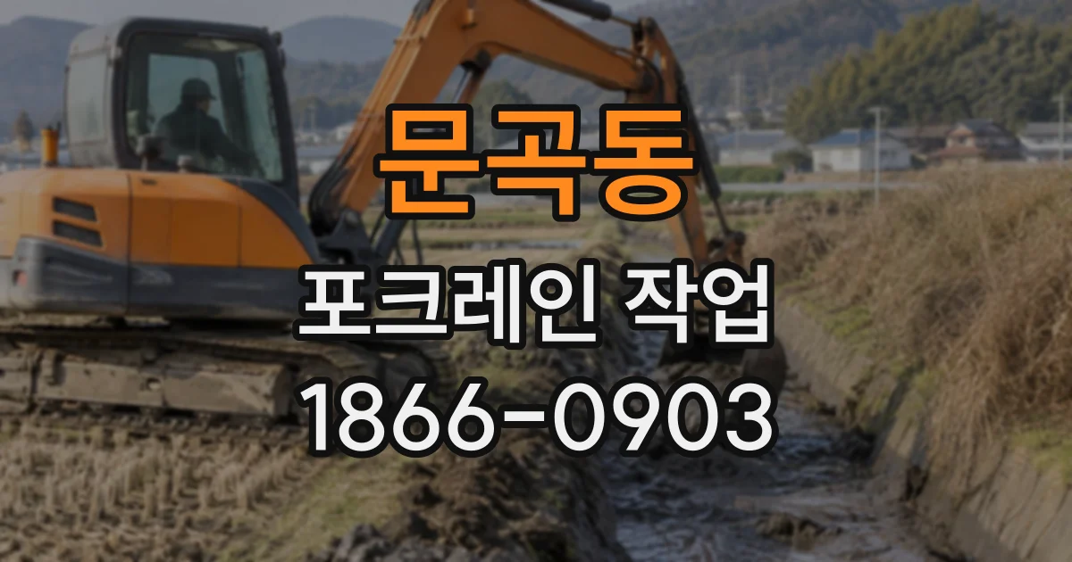 문곡동 포크레인작업