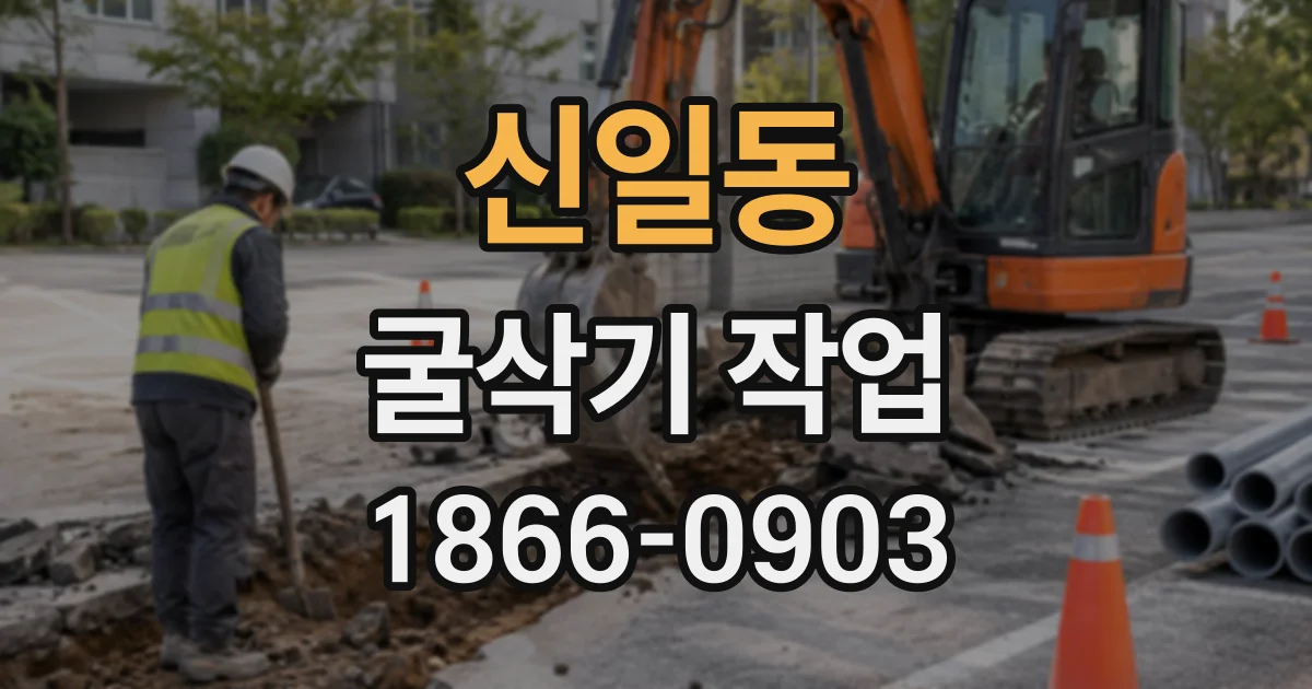 신일동 굴삭기작업
