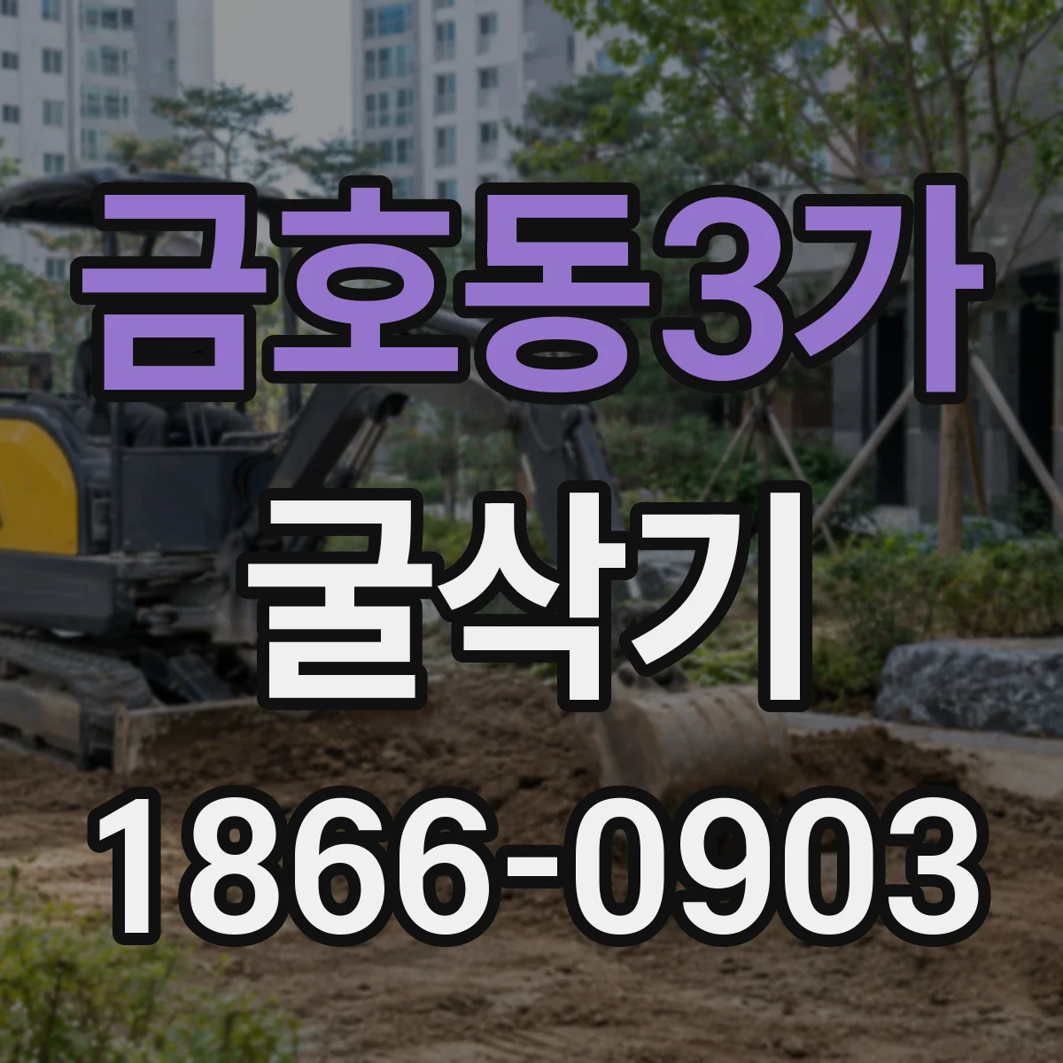 금호동3가 굴삭기