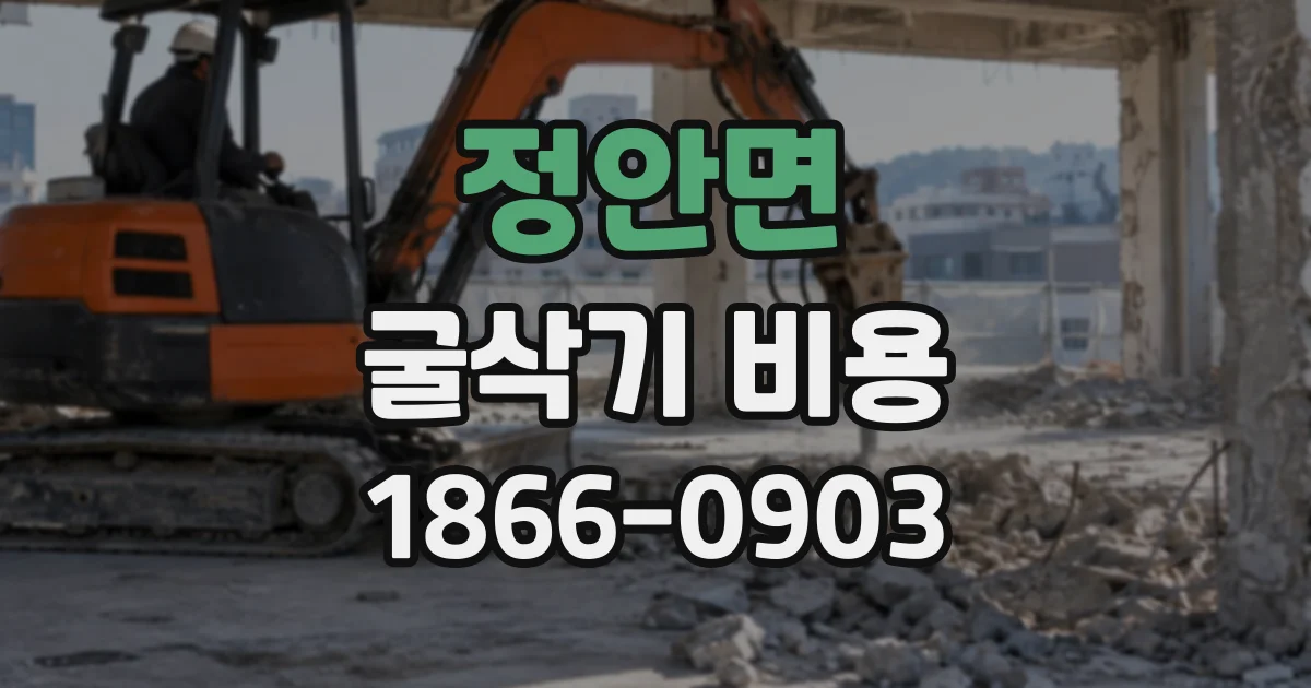 정안면 굴삭기비용