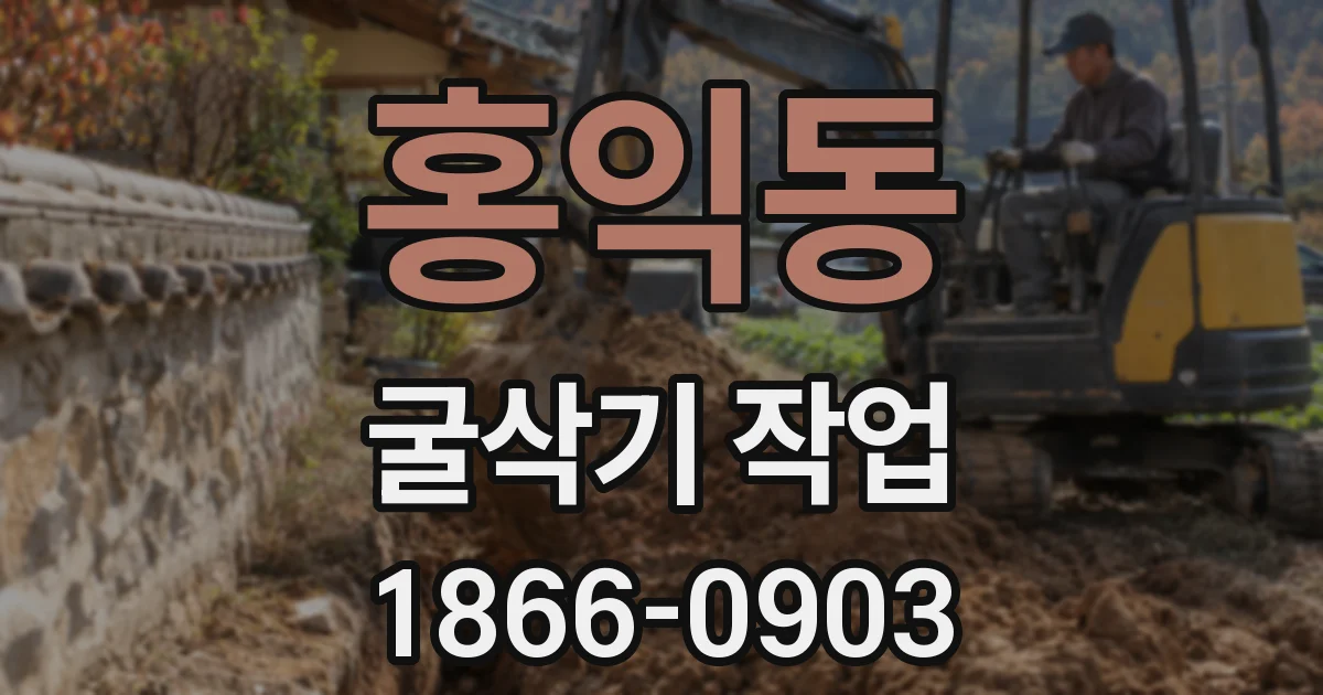 홍익동 굴삭기 작업