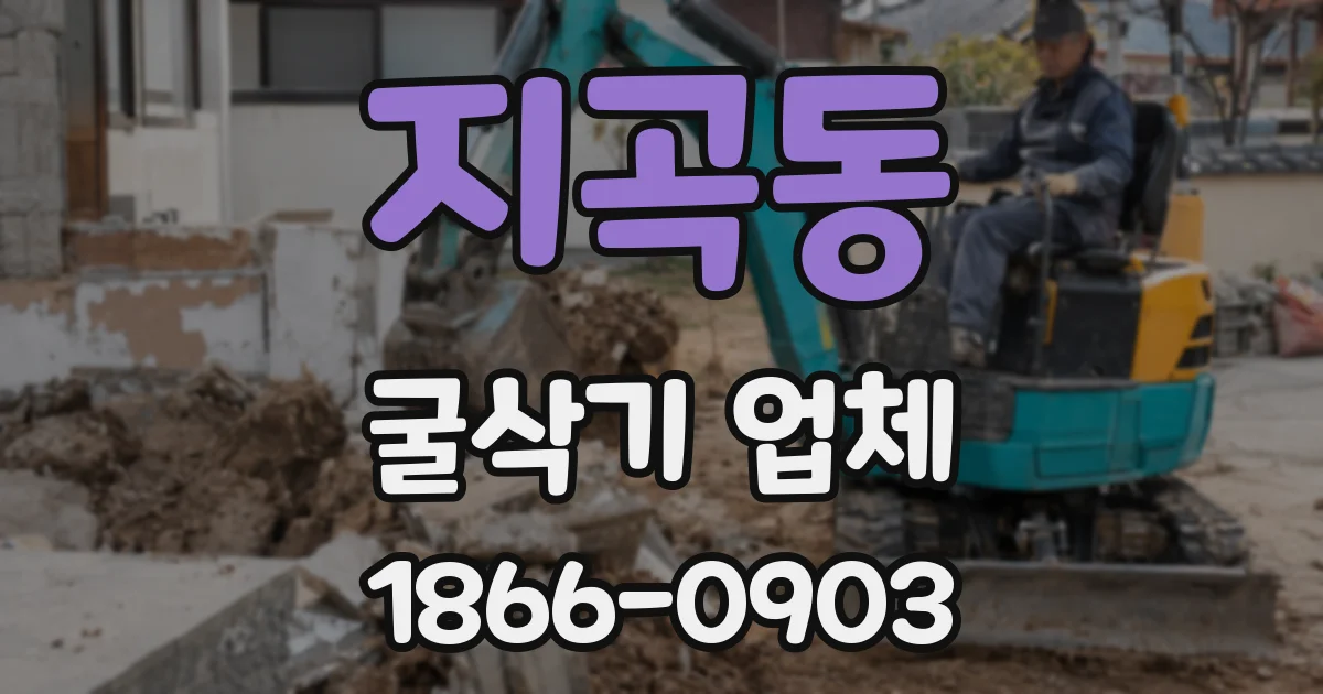 지곡동 굴삭기 업체