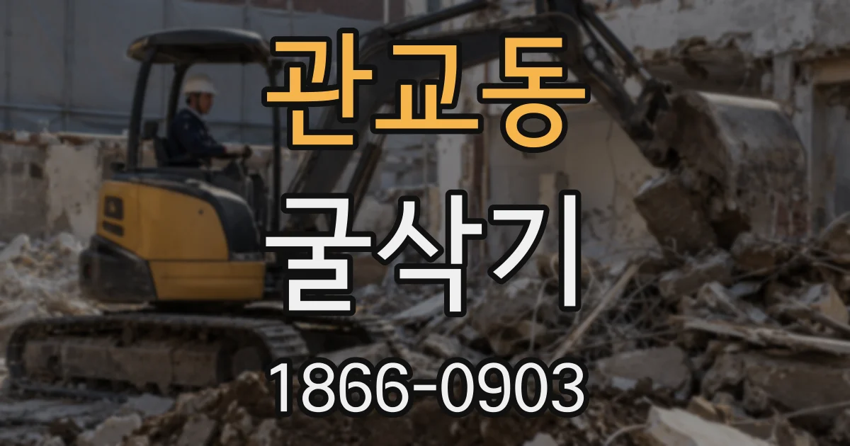 관교동 굴삭기