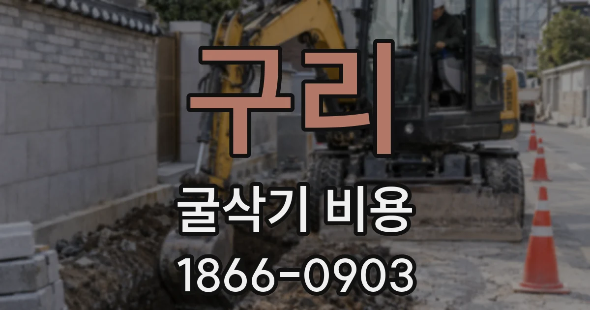 구리 굴삭기 비용