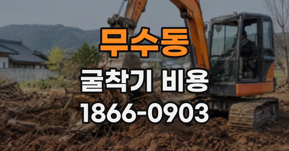 무수동 굴착기비용
