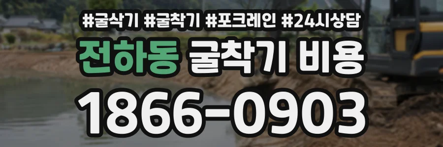 전하동 굴착기비용 상담 전화 1866-0903