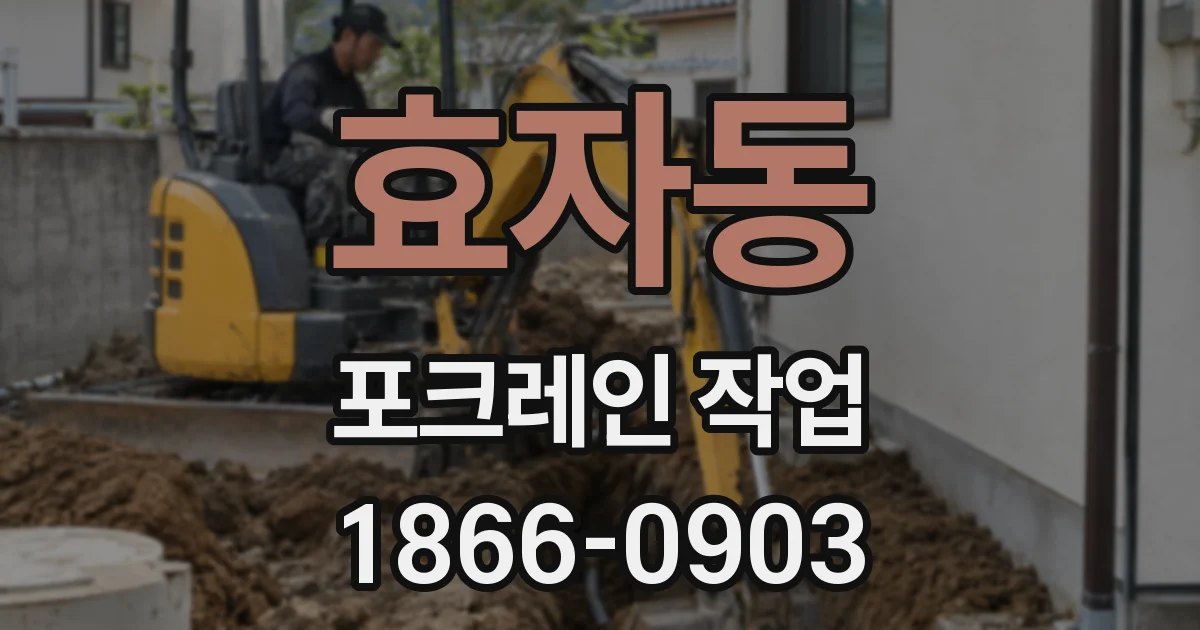 효자동 포크레인 작업