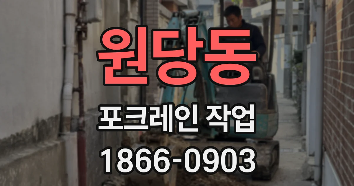 원당동 포크레인 작업