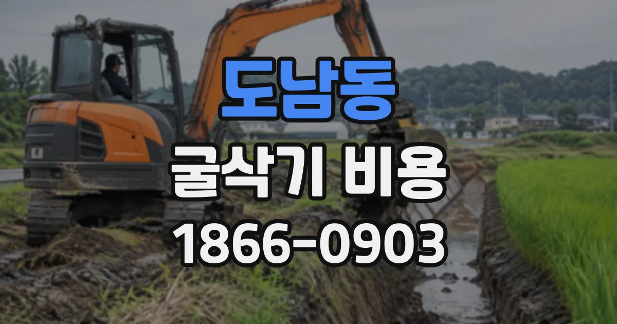 도남동 굴삭기비용
