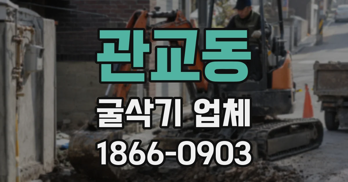 관교동 굴삭기 업체