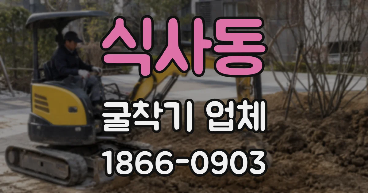식사동 굴착기 업체
