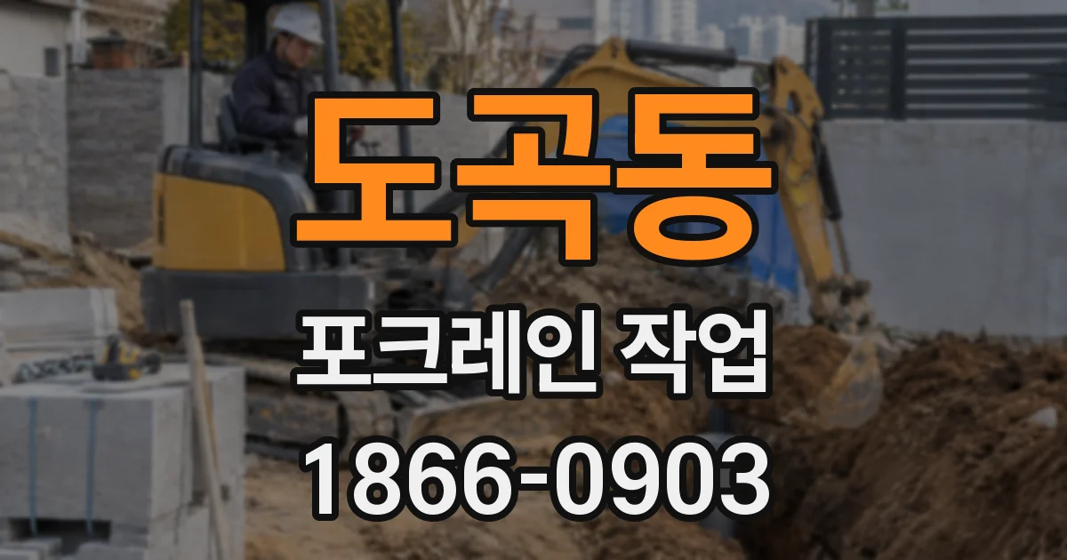 도곡동 포크레인 작업