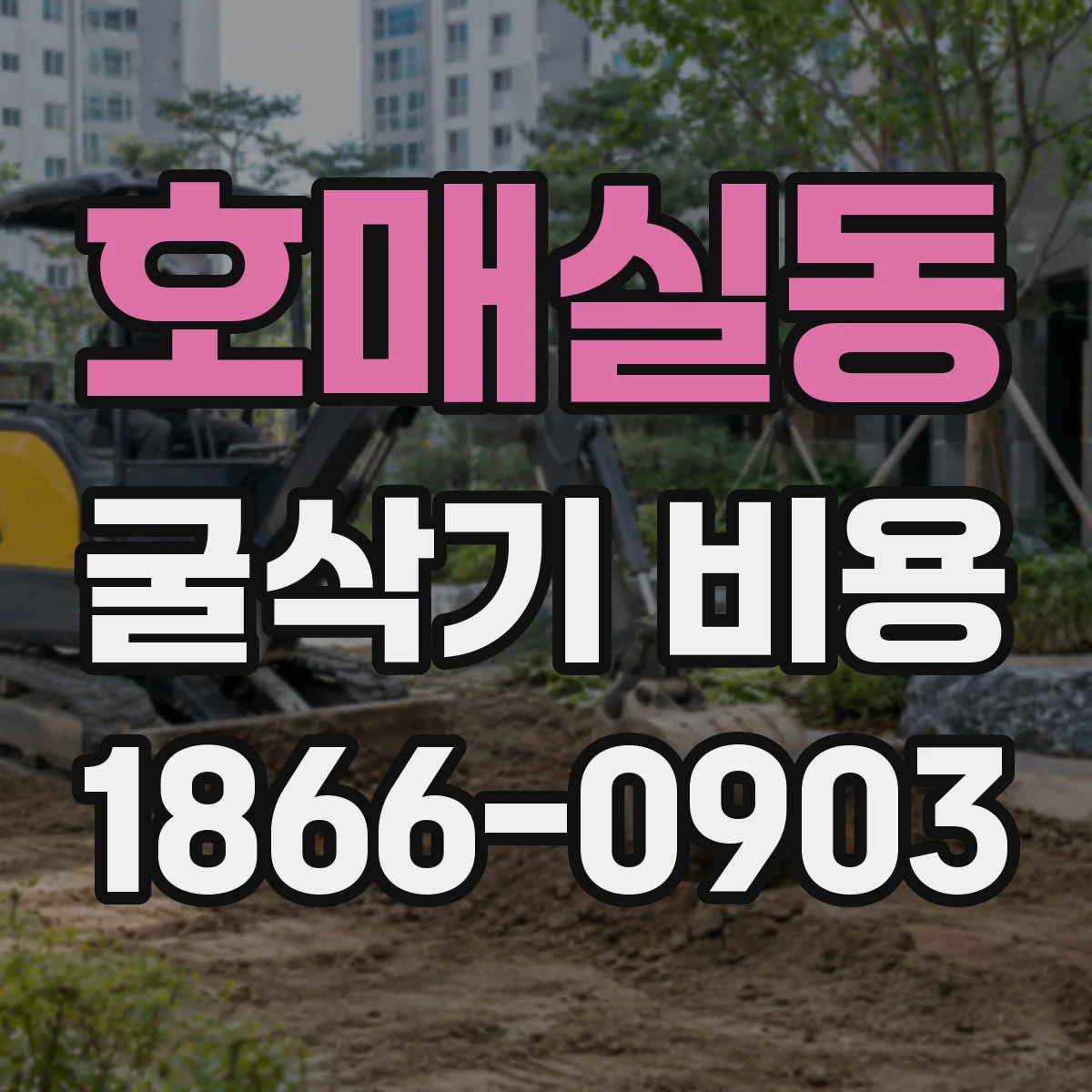 호매실동 굴삭기 비용